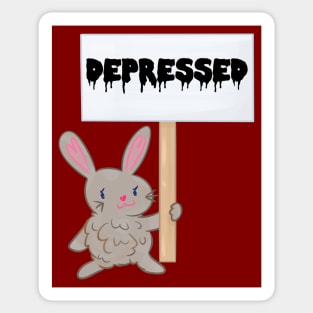 Depressed Bun Sign Sticker